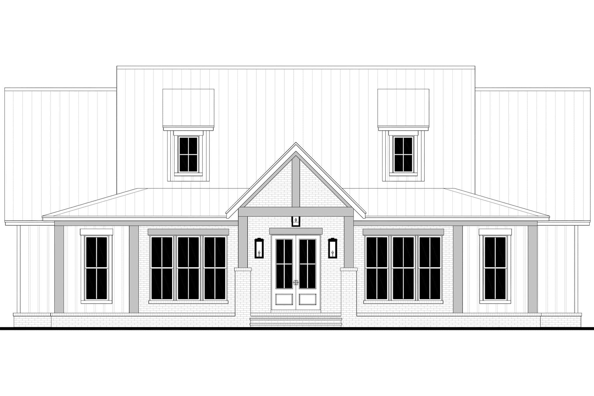Home Plan Front Elevation of this 3-Bedroom,2494 Sq Ft Plan -142-1562