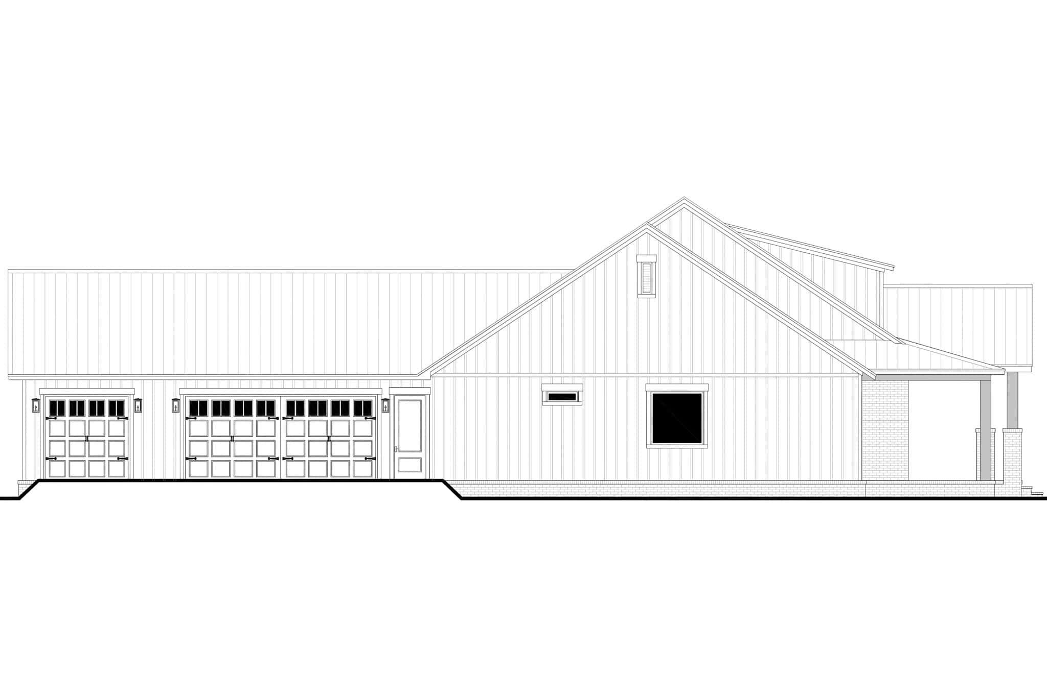 Left Side View of this 3-Bedroom,2494 Sq Ft Plan -142-1562
