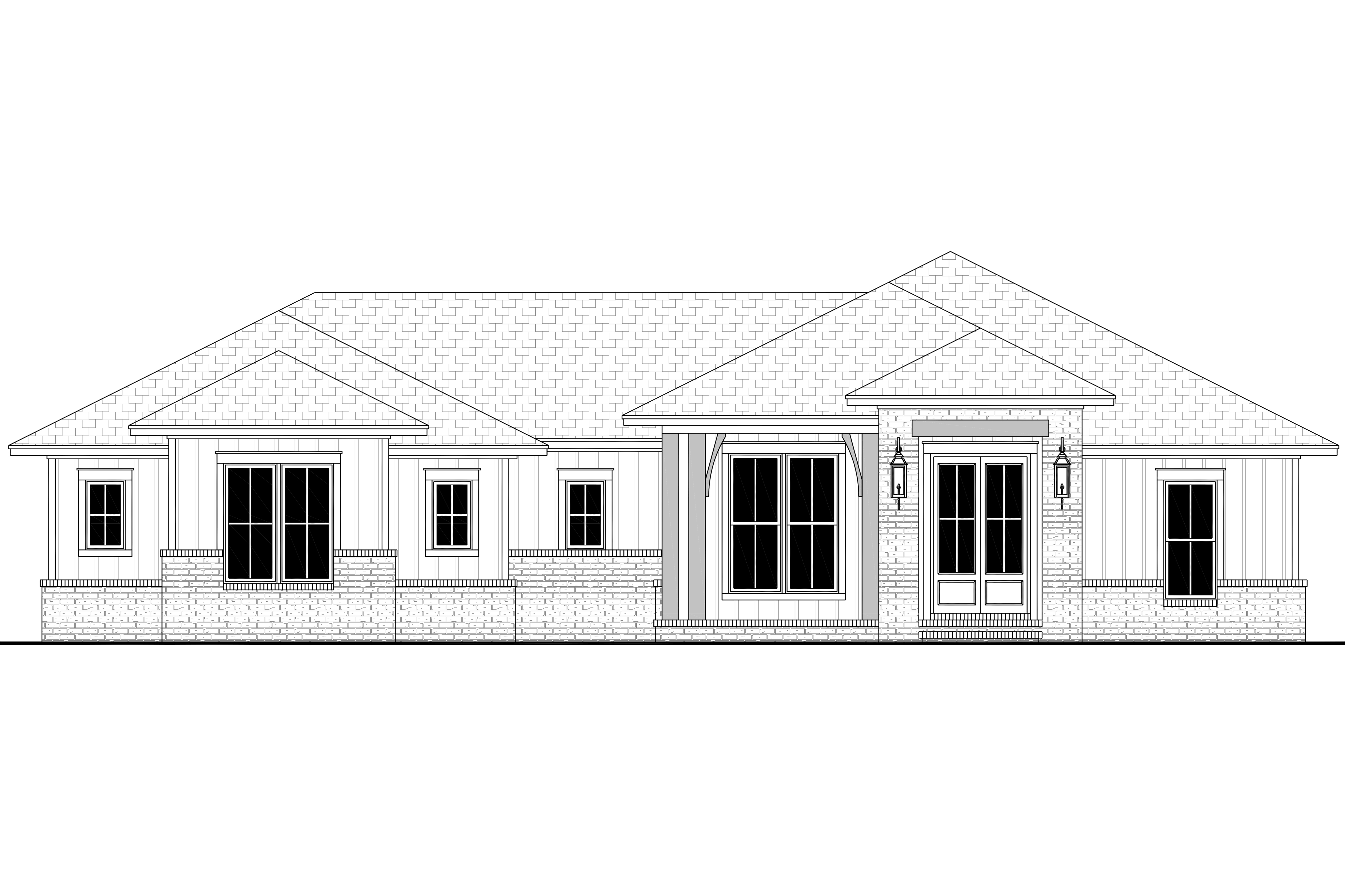 Home Plan Front Elevation of this 3-Bedroom,1883 Sq Ft Plan -142-1563