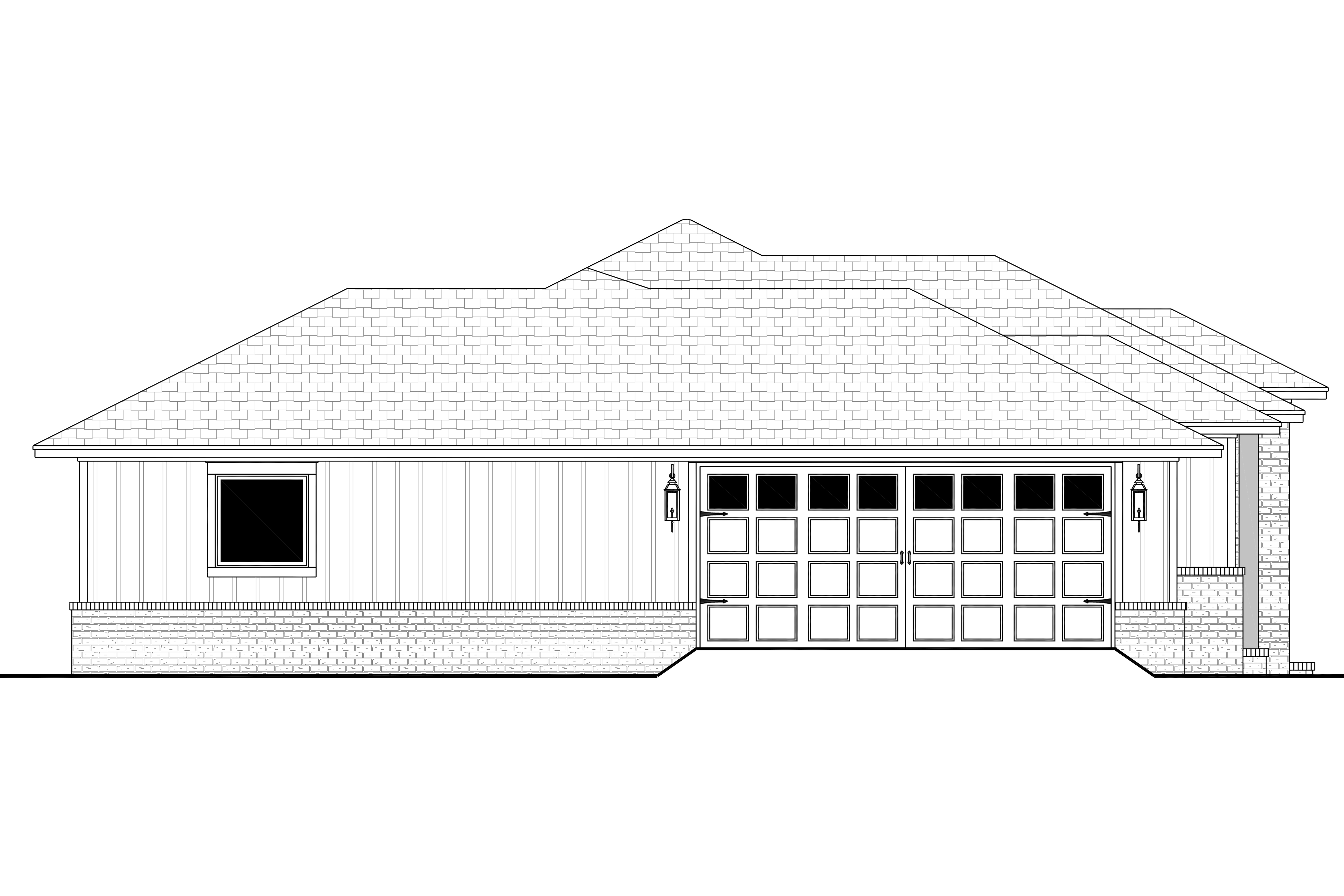 Home Plan Left Elevation of this 3-Bedroom,1883 Sq Ft Plan -142-1563