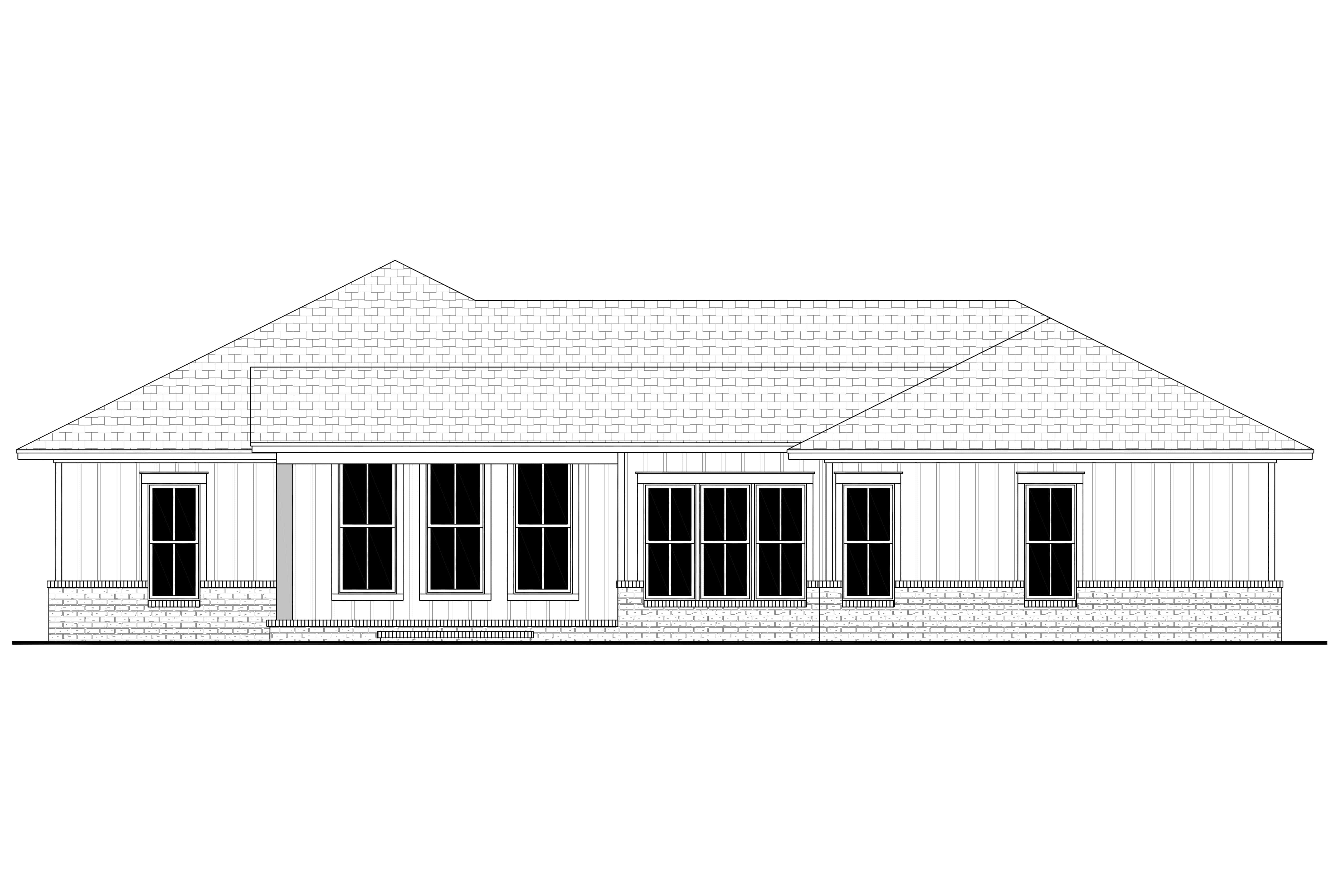 Home Plan Rear Elevation of this 3-Bedroom,1883 Sq Ft Plan -142-1563