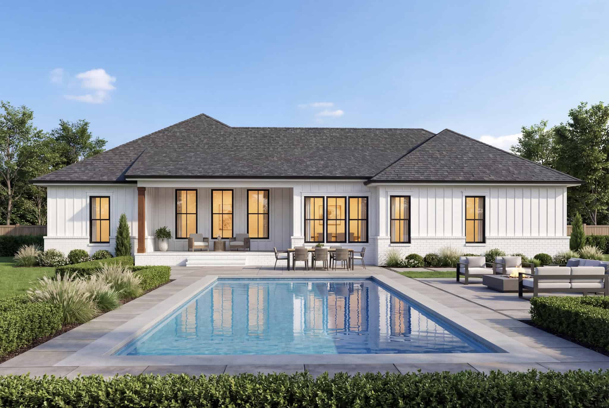 Rear View of this 3-Bedroom,1883 Sq Ft Plan -142-1563