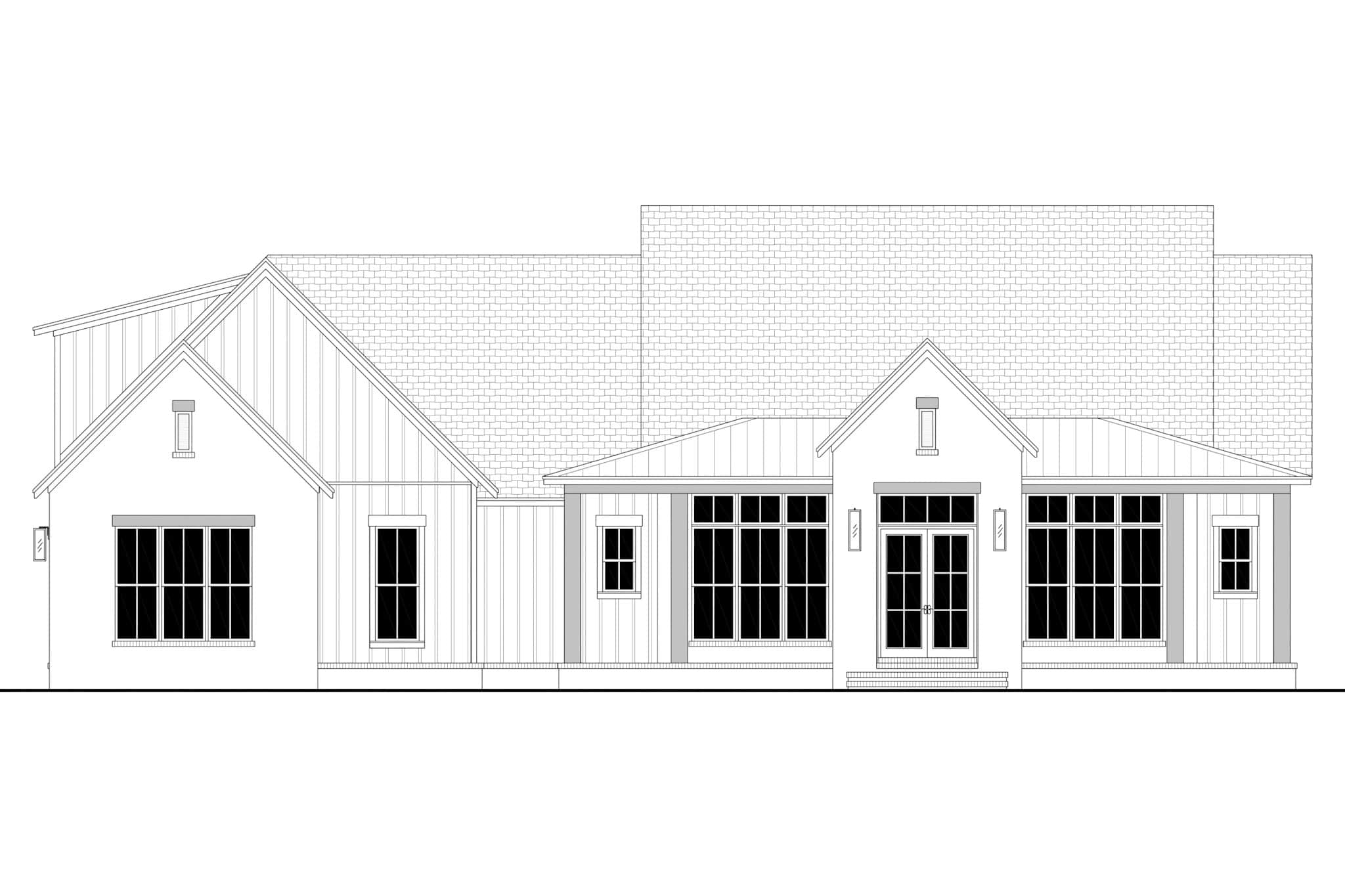 Home Plan Front Elevation of this 4-Bedroom,2600 Sq Ft Plan -142-1564