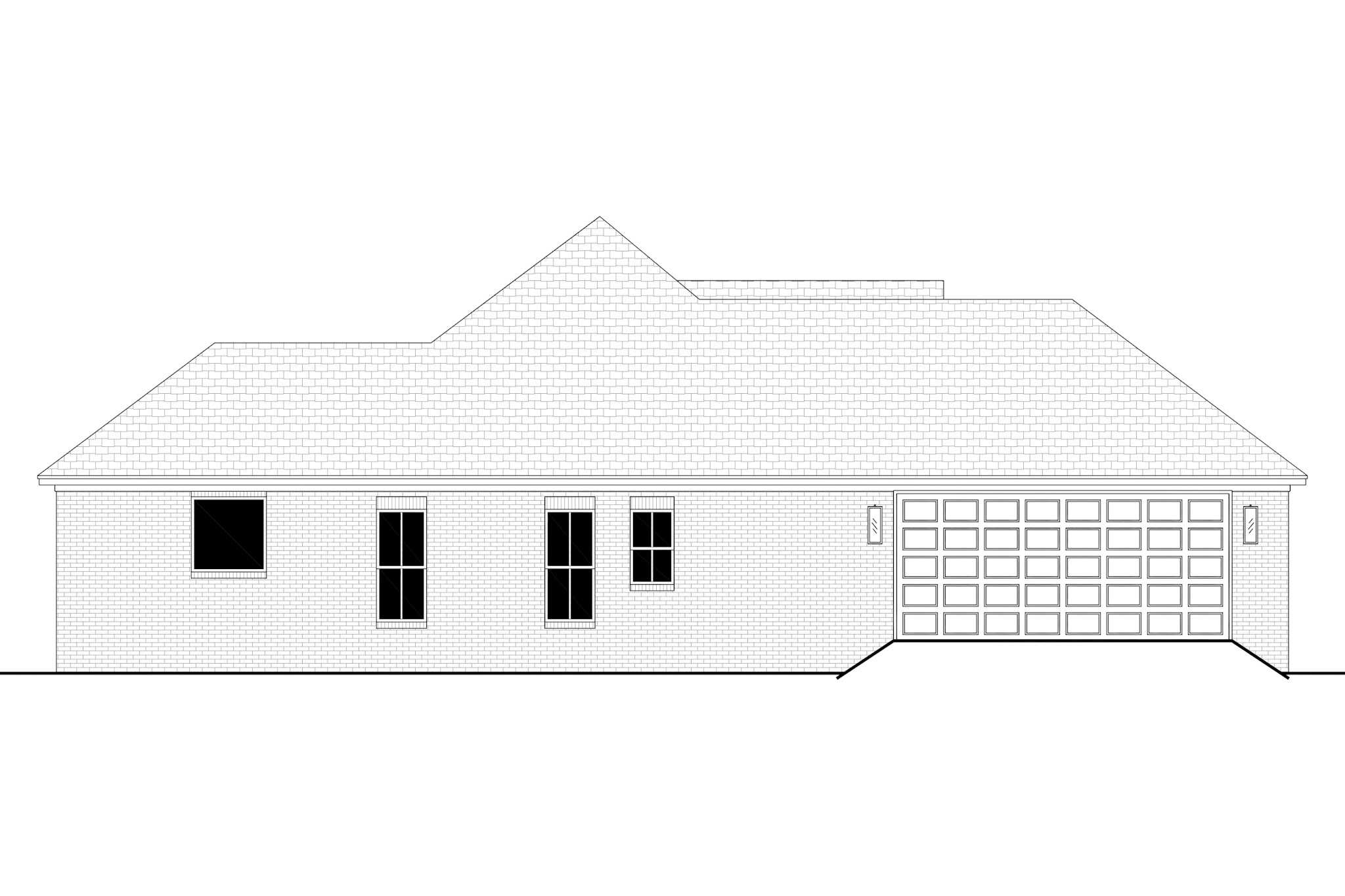 Home Plan Left Elevation of this 4-Bedroom,1917 Sq Ft Plan -142-1565