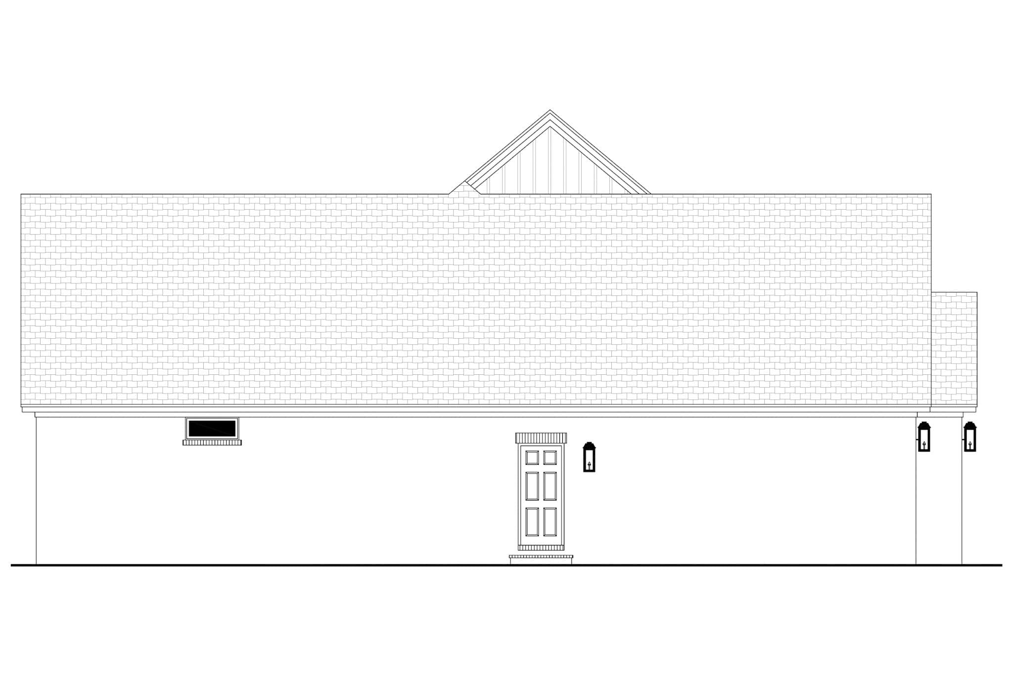Home Plan Left Elevation of this 3-Bedroom,2199 Sq Ft Plan -142-1568