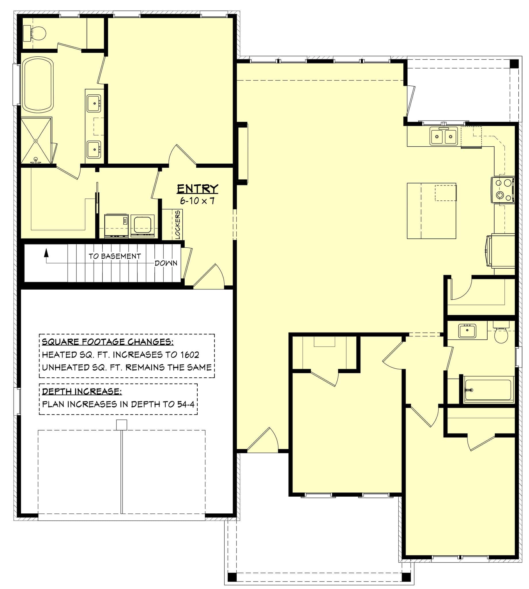 Main Level of Ranch Plan #142-1570