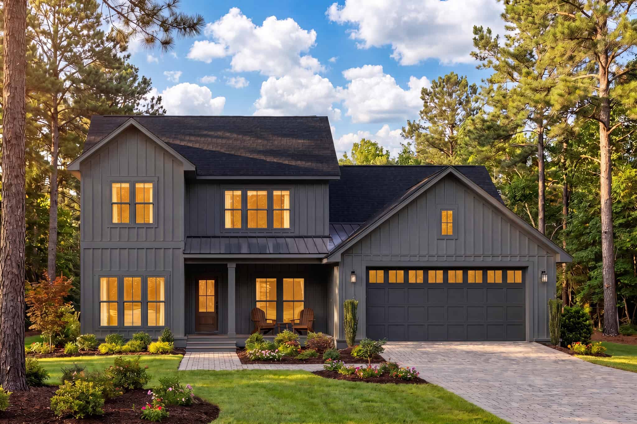 Front View of this 4-Bedroom,2200 Sq Ft Plan -142-1571