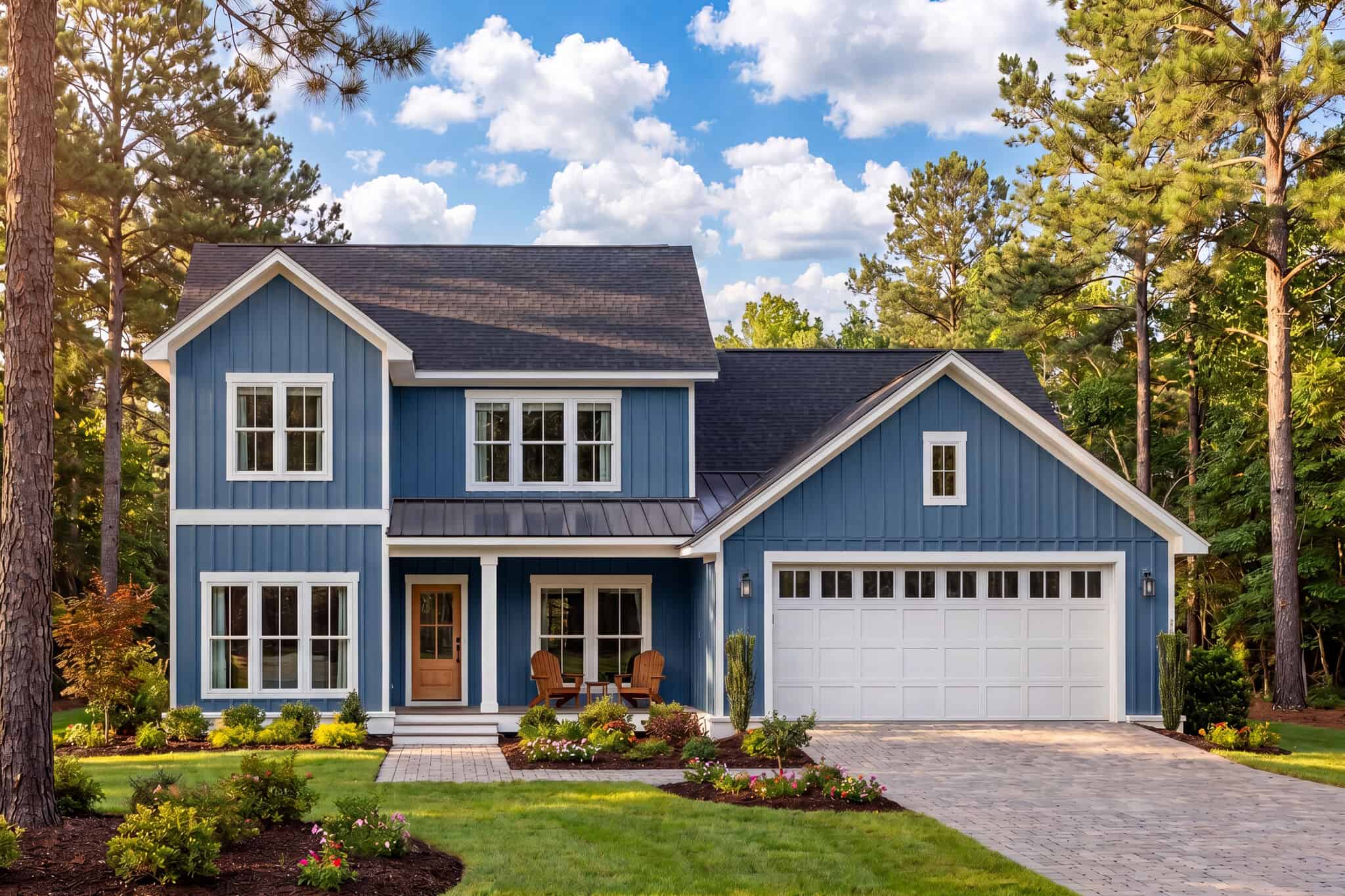 Front View of this 4-Bedroom,2200 Sq Ft Plan -142-1571