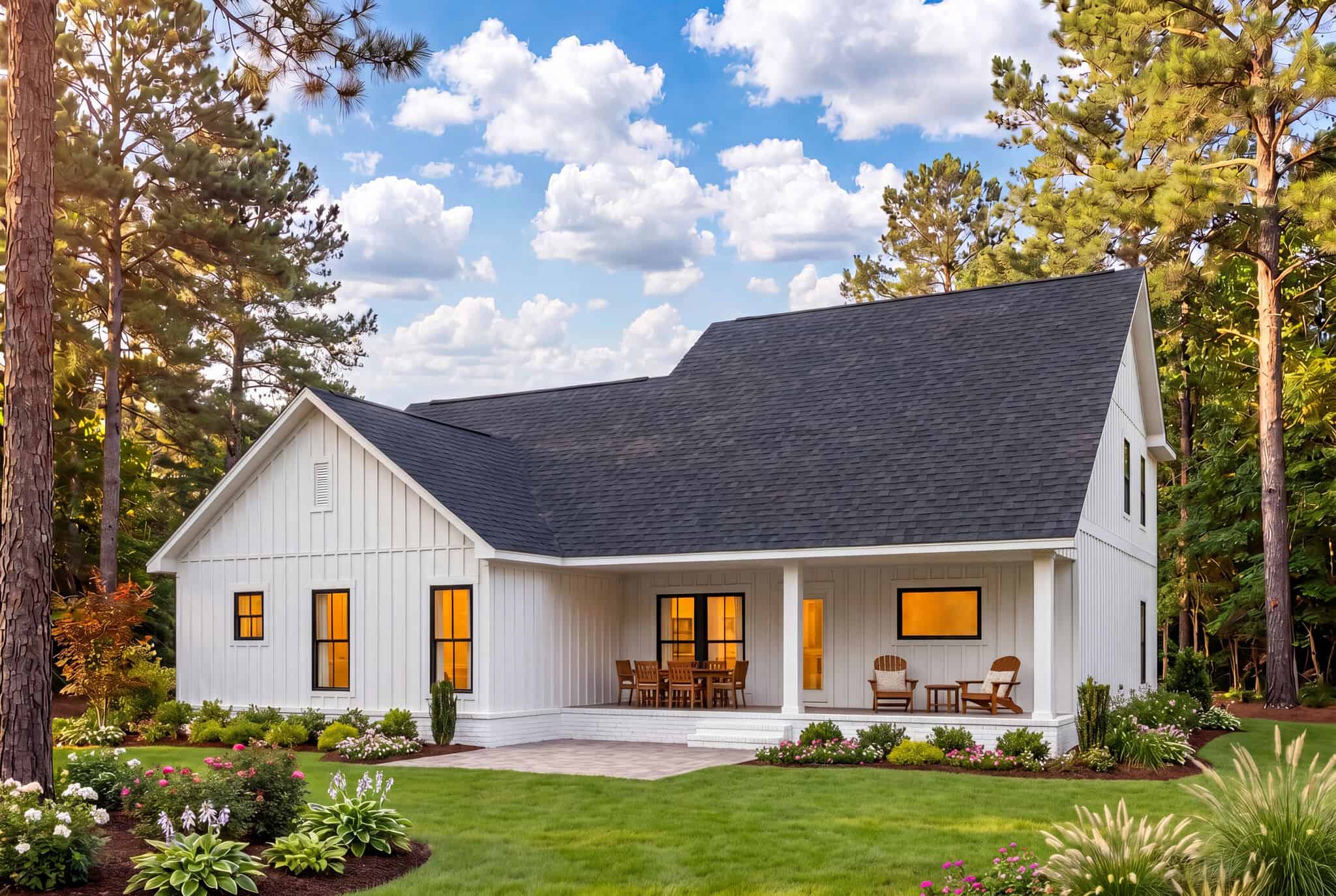 Rear View of this 4-Bedroom,2200 Sq Ft Plan -142-1571