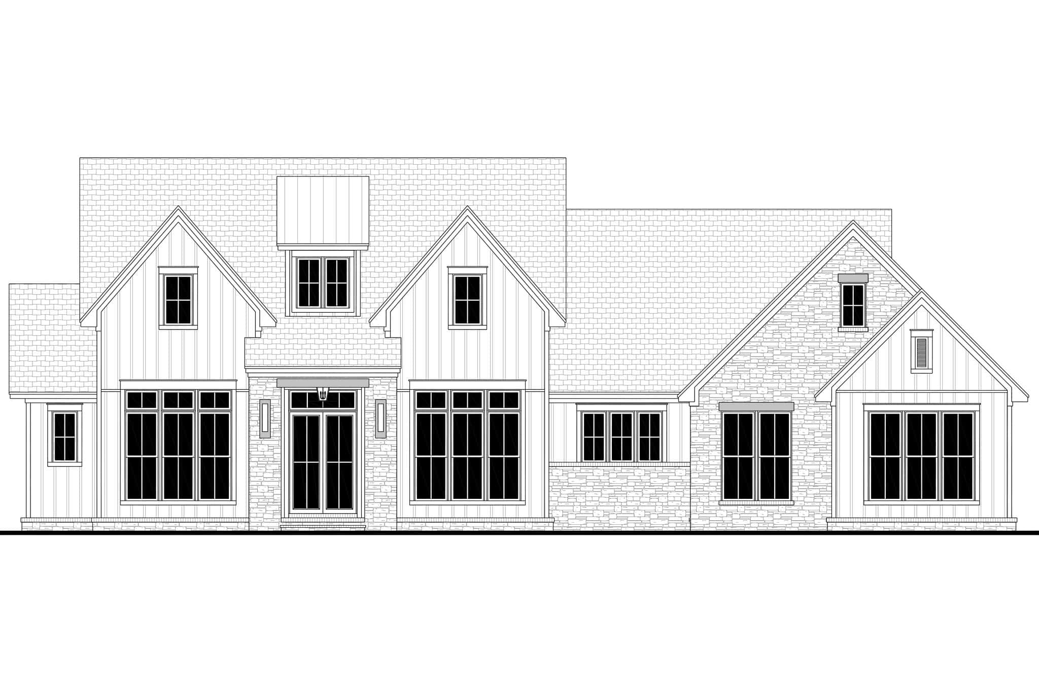 Home Plan Front Elevation of this 3-Bedroom,2383 Sq Ft Plan -142-1572