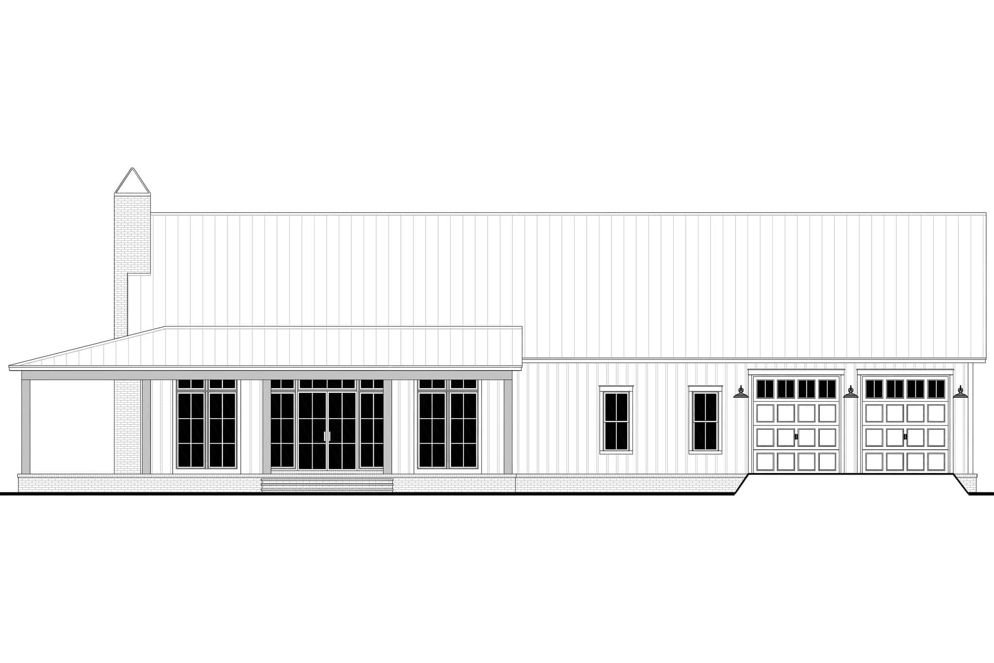 Home Plan Front Elevation of this 4-Bedroom,2096 Sq Ft Plan -142-1573