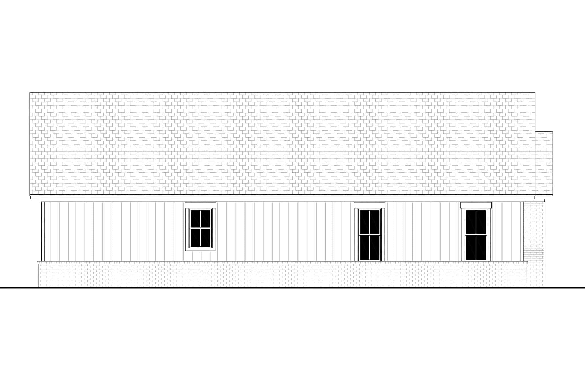 Home Plan Left Elevation of this 1-Bedroom,900 Sq Ft Plan -142-1577