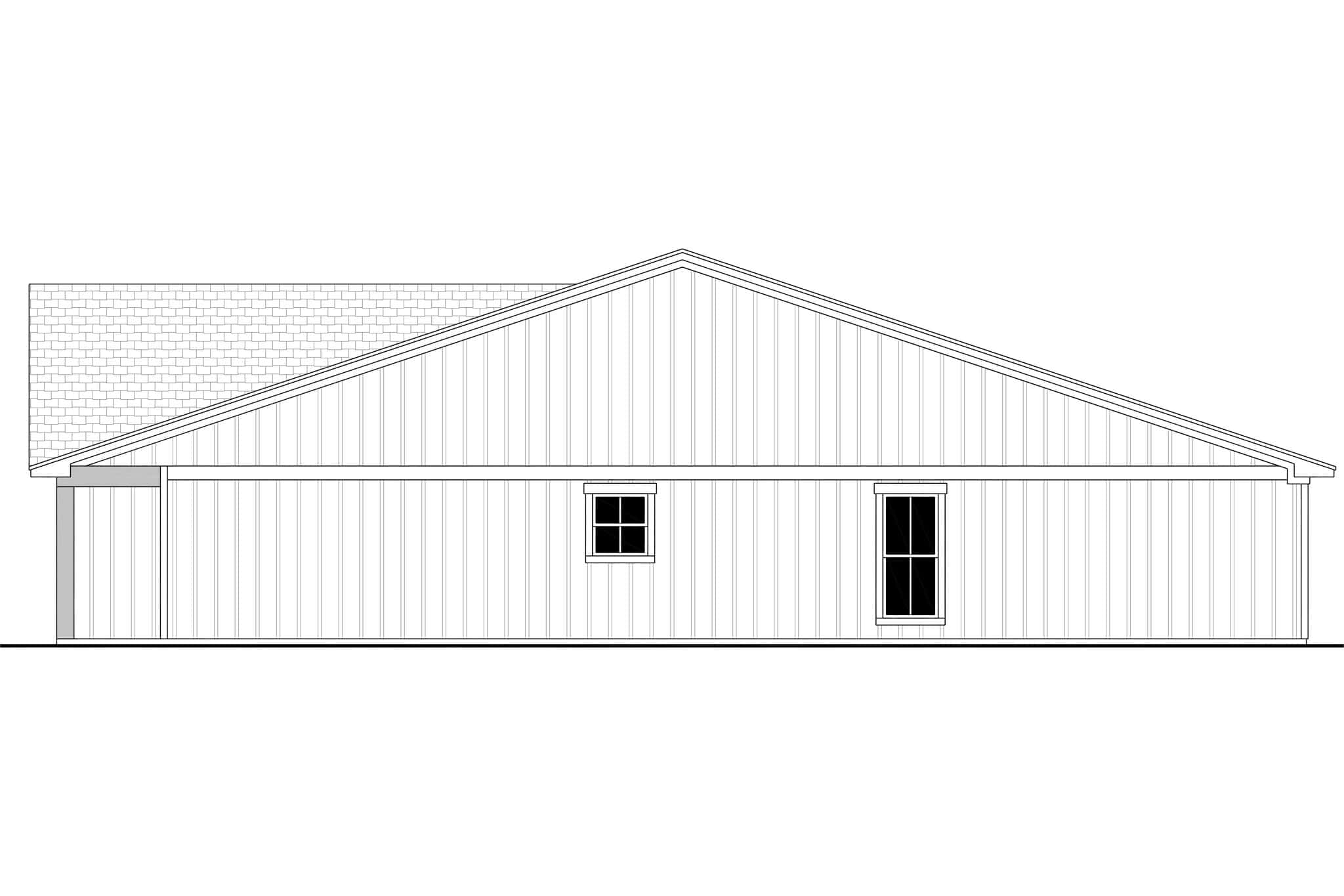 Home Plan Rear Elevation of this 8-Bedroom,3170 Sq Ft Plan -142-1580