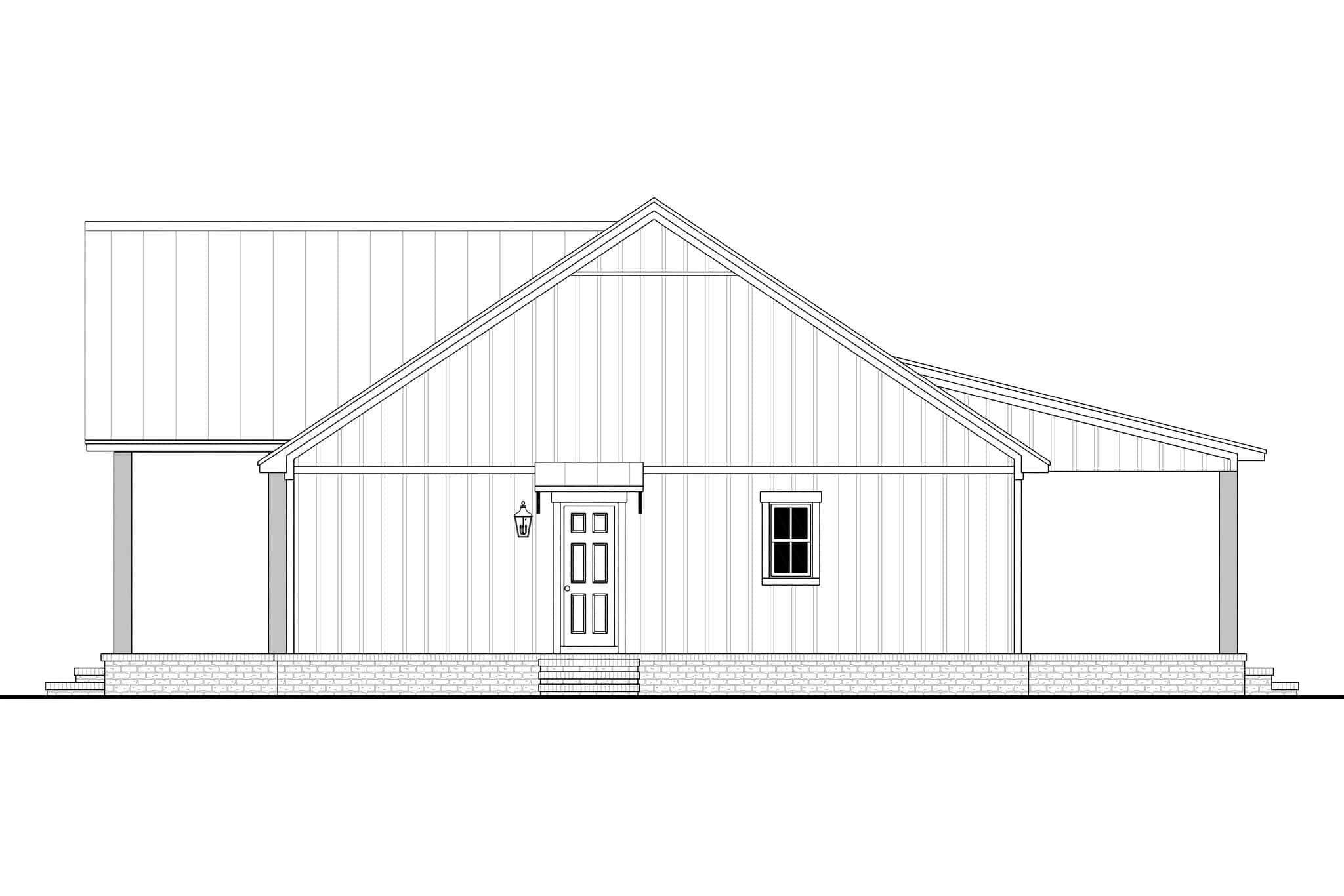 Home Plan Right Elevation of this 4-Bedroom,1779 Sq Ft Plan -142-1583