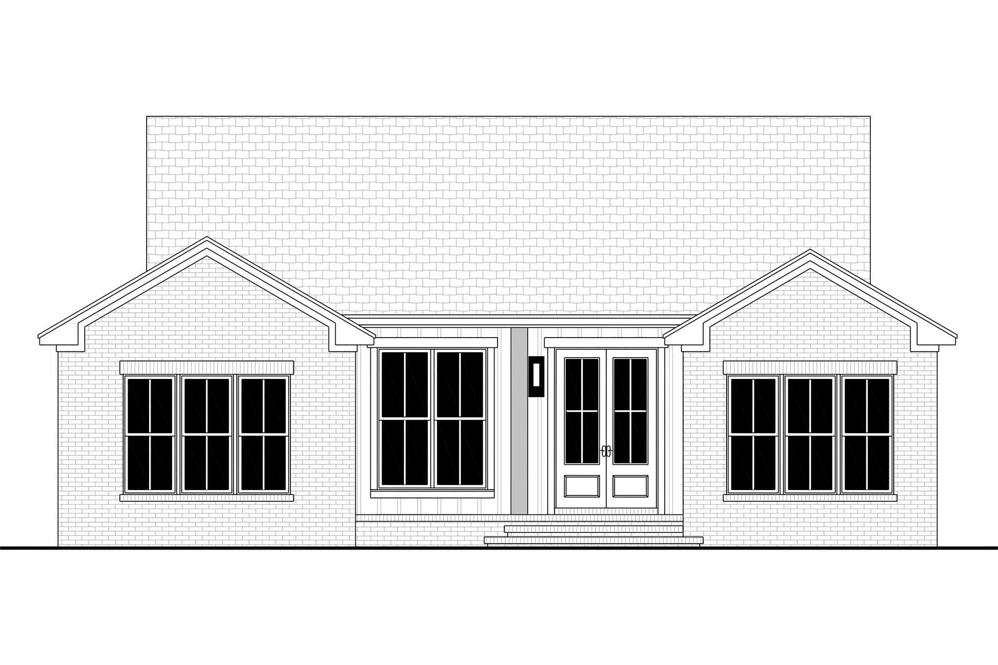 Home Plan Front Elevation of this 3-Bedroom,1349 Sq Ft Plan -142-1585