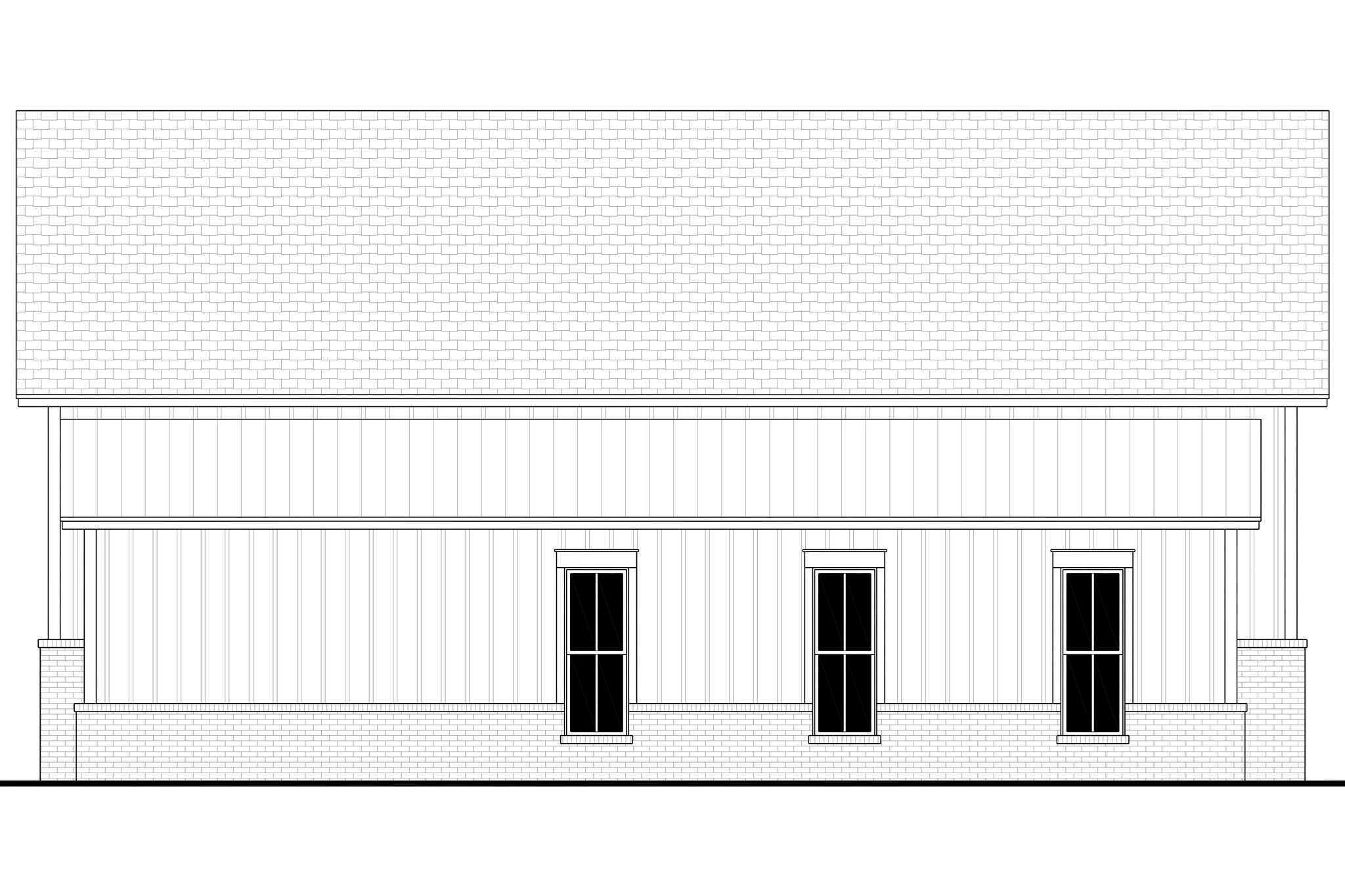 Home Plan Left Elevation of this 1-Bedroom,630 Sq Ft Plan -142-1586