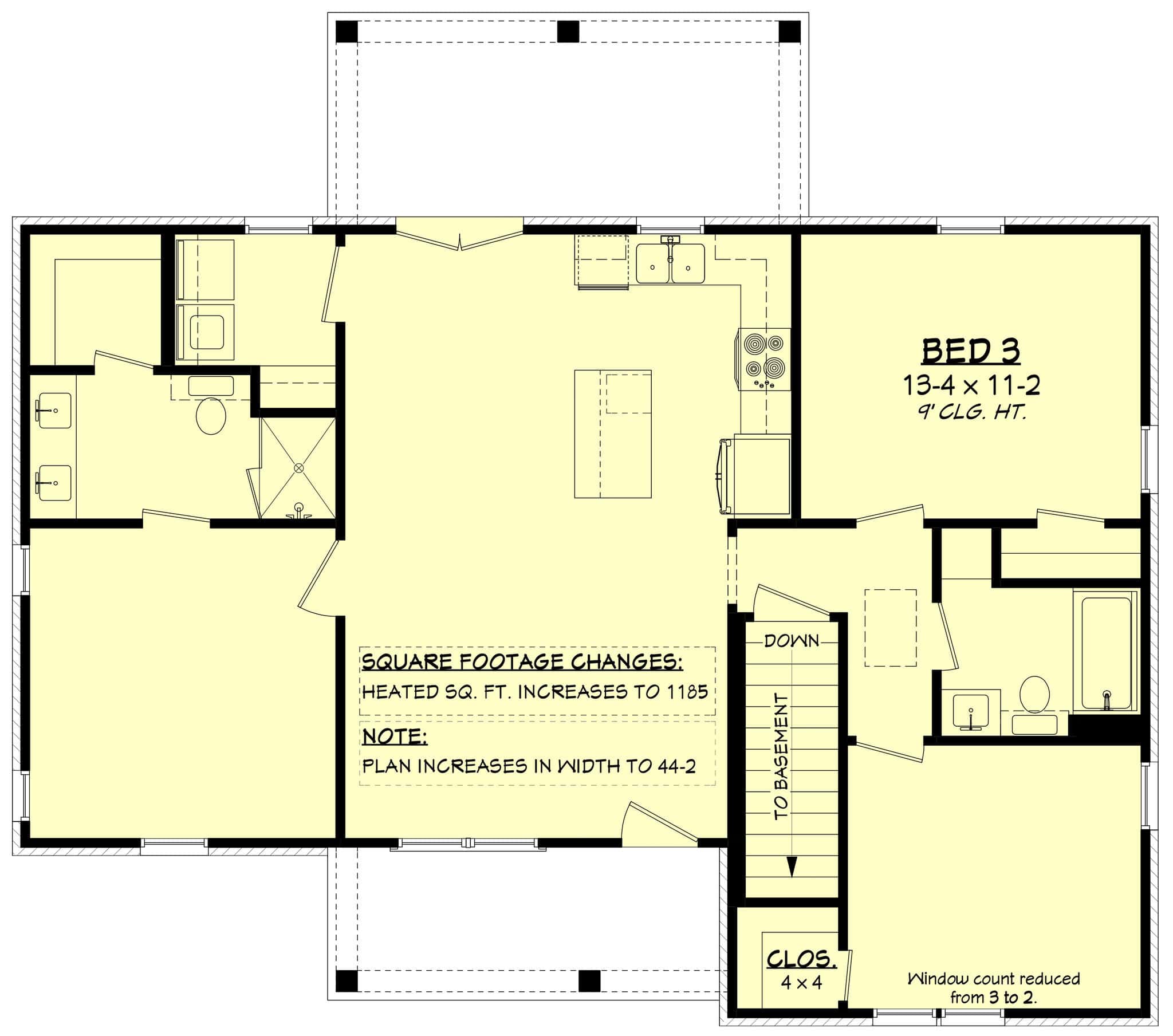 Basement of Country Plan #142-1589