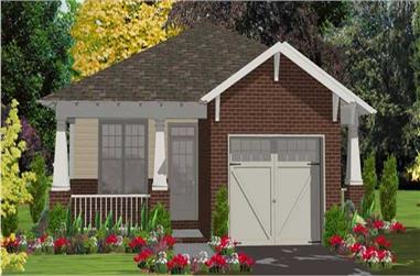 2-Bedroom, 1389 Sq Ft Bungalow House Plan - 144-1009 - Front Exterior