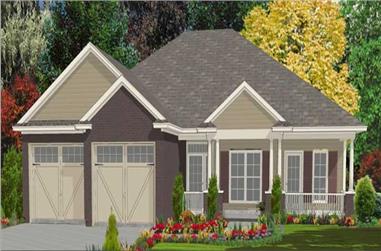 3-Bedroom, 1763 Sq Ft Bungalow House Plan - 144-1033 - Front Exterior