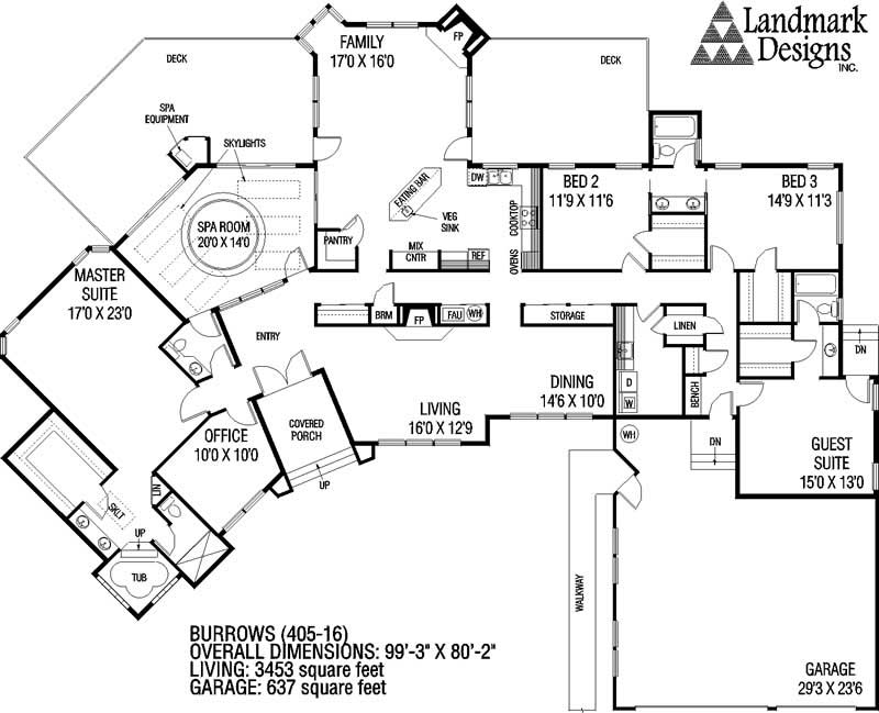 Floor Plan First Story of Plan #145-1002