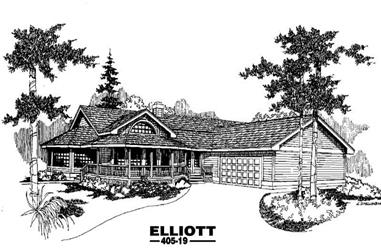 3-Bedroom, 2877 Sq Ft Country House Plan - 145-1005 - Front Exterior