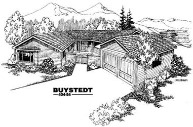 3-Bedroom, 2658 Sq Ft Ranch House Plan - 145-1021 - Front Exterior