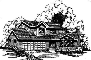 3-Bedroom, 1635 Sq Ft Small House Plans - 145-1028 - Front Exterior