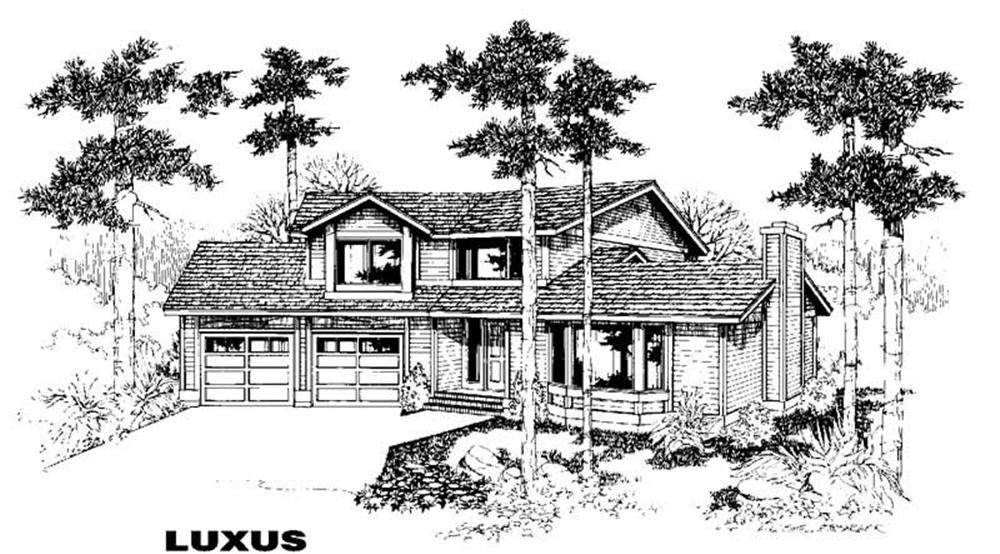 Front view of Small House Plans home (ThePlanCollection: House Plan #145-1036)