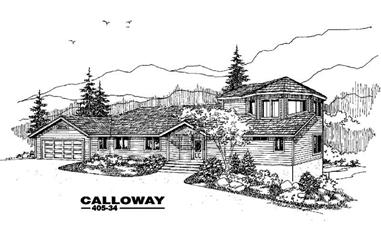 3-Bedroom, 1903 Sq Ft Contemporary House Plan - 145-1049 - Front Exterior