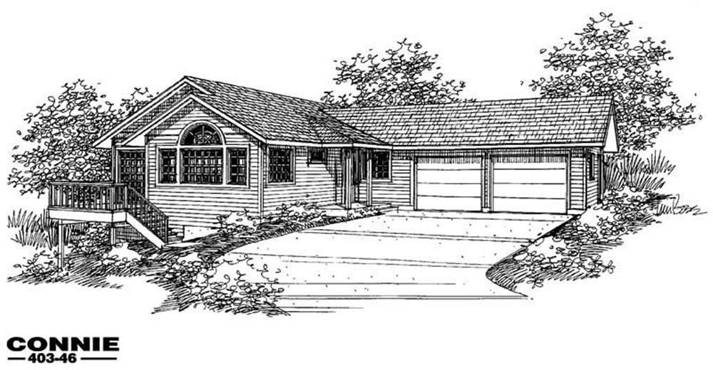 Front view of Small House Plans home (ThePlanCollection: House Plan #145-1050)