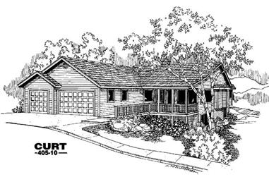 4-Bedroom, 3572 Sq Ft Country House Plan - 145-1057 - Front Exterior