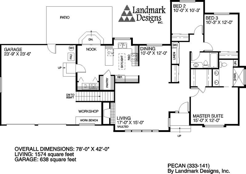 Floor Plan First Story of Plan #145-1067