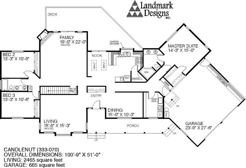 Floor Plan First Story of Plan #145-1074
