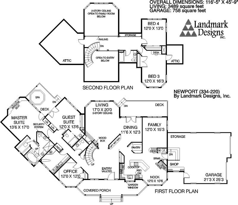 Floor Plan First Story of Farmhouse Plan #145-1087