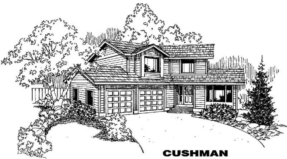 Front view of Contemporary home (ThePlanCollection: House Plan #145-1097)