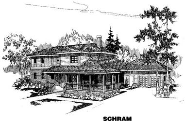 4-Bedroom, 2886 Sq Ft Country House Plan - 145-1108 - Front Exterior