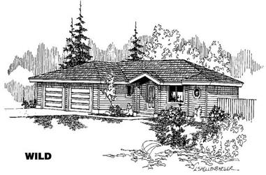 4-Bedroom, 1551 Sq Ft Ranch House Plan - 145-1119 - Front Exterior