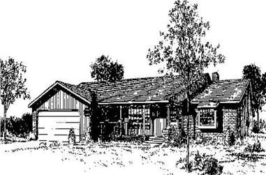 2-Bedroom, 1485 Sq Ft Ranch House Plan - 145-1120 - Front Exterior