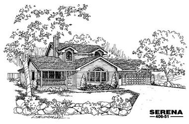 4-Bedroom, 1853 Sq Ft Country House Plan - 145-1126 - Front Exterior