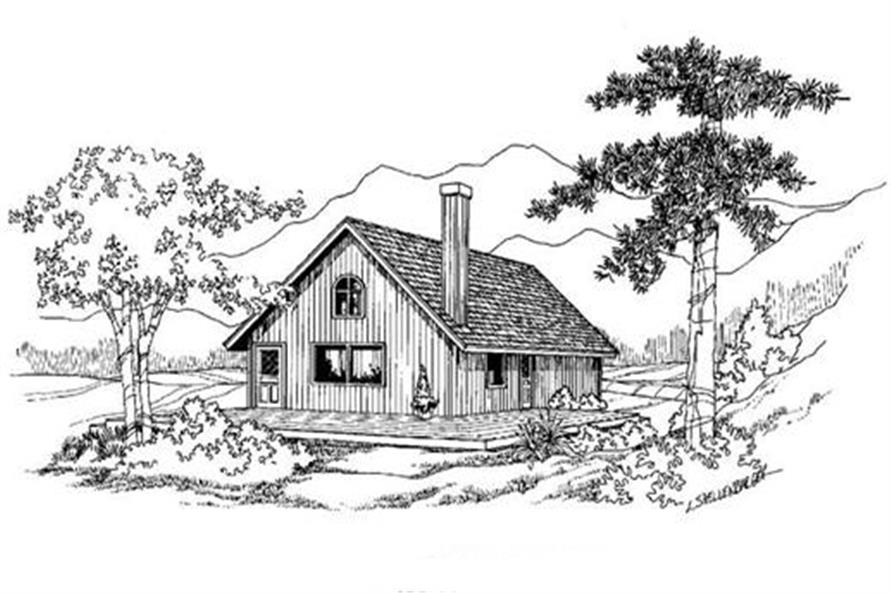 Front view of Small House Plans home (ThePlanCollection: House Plan #145-1131)