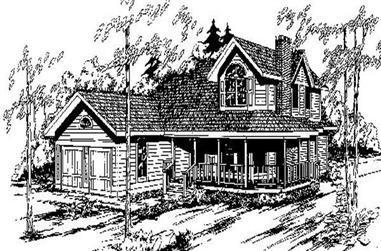 3-Bedroom, 2084 Sq Ft Country House Plan - 145-1132 - Front Exterior