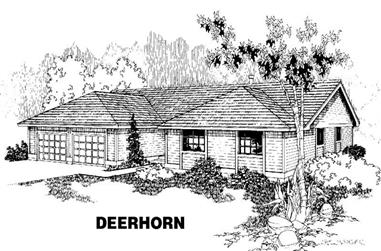 3-Bedroom, 2005 Sq Ft Ranch House Plan - 145-1137 - Front Exterior