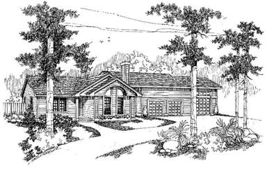 3-Bedroom, 1685 Sq Ft Ranch House Plan - 145-1140 - Front Exterior