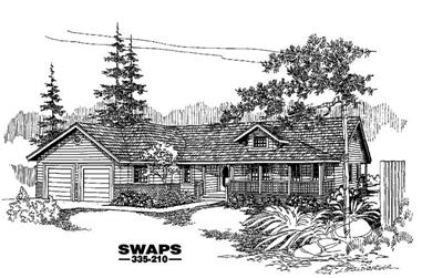 4-Bedroom, 2194 Sq Ft Country House Plan - 145-1173 - Front Exterior