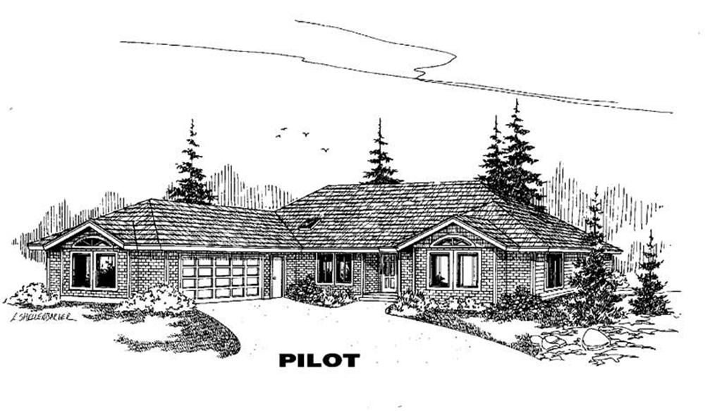Front view of Contemporary home (ThePlanCollection: House Plan #145-1177)