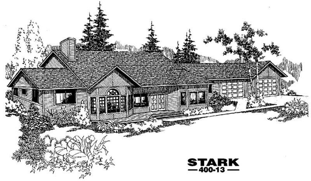 Front view of Contemporary home (ThePlanCollection: House Plan #145-1180)