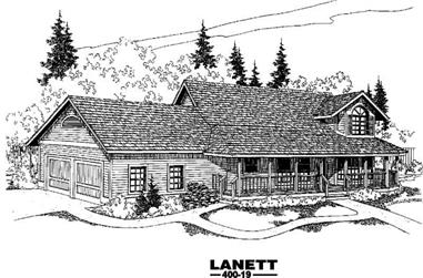 3-Bedroom, 2488 Sq Ft Country House Plan - 145-1183 - Front Exterior