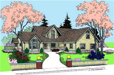4-Bedroom, 2811 Sq Ft Contemporary House Plan - 145-1198 - Front Exterior