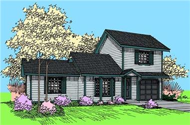 3-Bedroom, 1252 Sq Ft Small House Plans - 145-1199 - Main Exterior