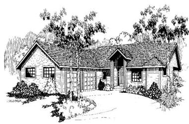 3-Bedroom, 1620 Sq Ft Ranch House Plan - 145-1207 - Front Exterior